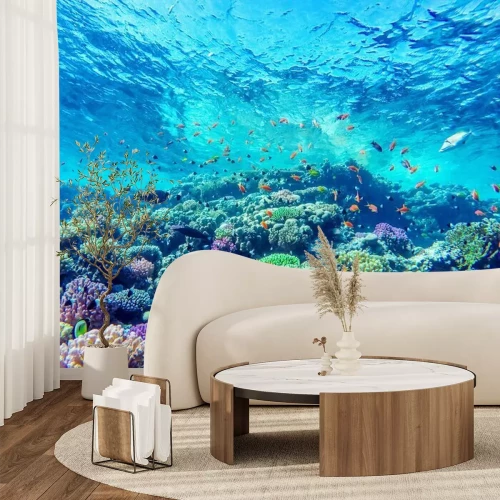 Fototapete Türkisfarbenes Wasser und Korallenriff