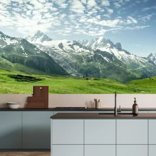 Fototapete Panorama von Mont Blanc