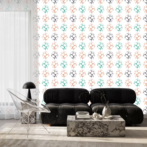 Tapete Soccer ball. Vector illustration of seamless pattern.