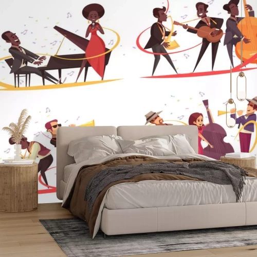 Sticker Musikbands in verschiedenen Stilen Grafiken