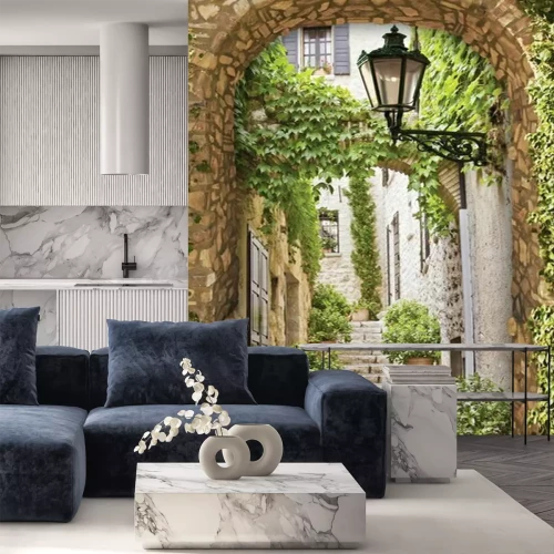 Sticker  Mit Efeu bewachsene Allee