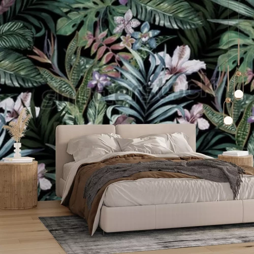 Fototapete Tropisches Blumenmotiv