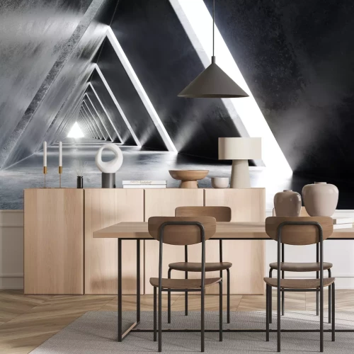 Fototapete Dreieckiger Betontunnel