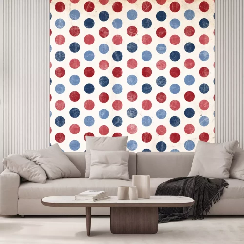 Sticker Patriotischer Hintergrund - rote und blaue Punkte