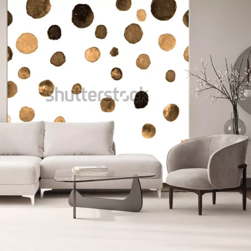 Sticker Aquarell Tupfen nahtlose Muster. Textilien, Fliesen, Tapeten, Verpackungsdruck. Postkarte, Banner oder abstrakten Hintergrund. wiederholtes Muster mit farbigen Punkten unregelmäßiger Form