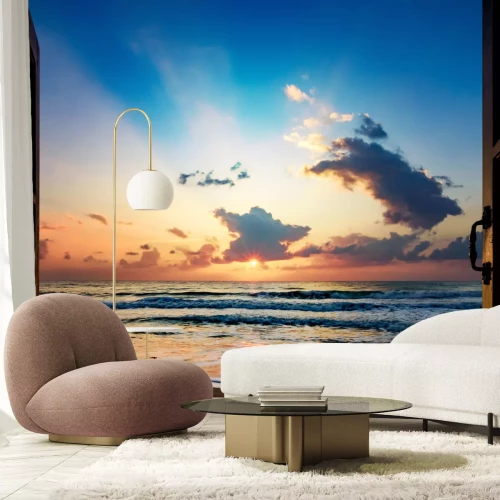 Fototapete Terassenausblick meer und strand