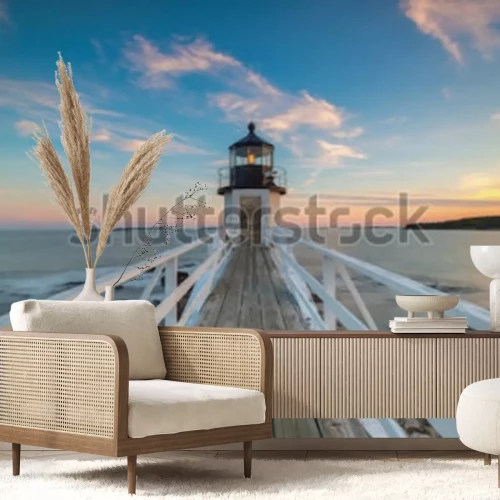 Fototapete Meer Leuchtturm  3D