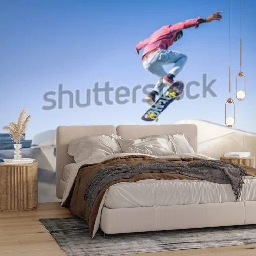 Fototapete Junge im Skatepark