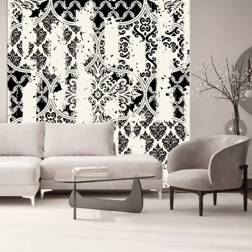 Sticker Nahtloses Vintage-Muster mit Abriebeffekt. Mosaikfliesen