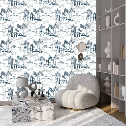 Tapete Cartoon japanische Landschaft