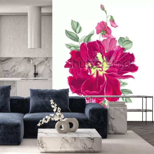 Sticker Rosa Tulpen mit Knospen