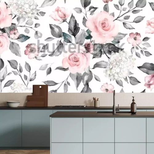 Sticker Blumen im Shabby-Chic-Stil