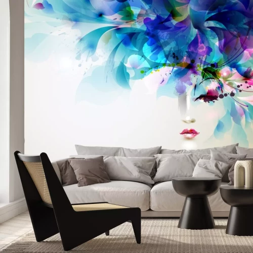 Sticker Schöne abstrakte Frauen mit abstrakten Design-Elemente