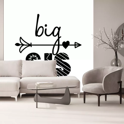 Sticker Schwarze Schrift im skandinavischen Stil