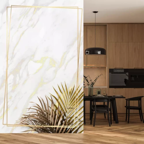 Sticker Golden tropical leaves