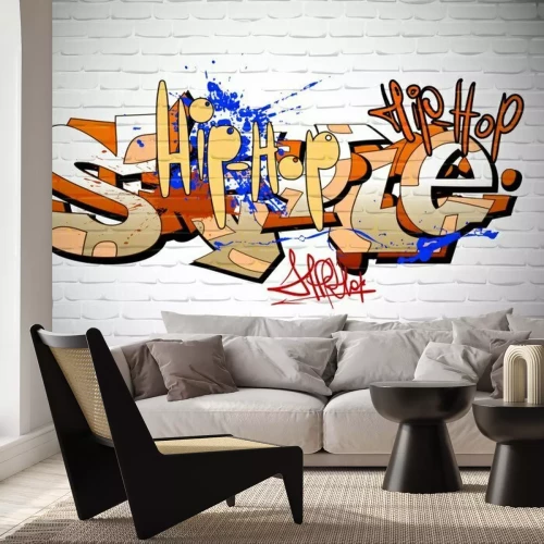 Sticker Graffiti Wand Hintergrund, urban art