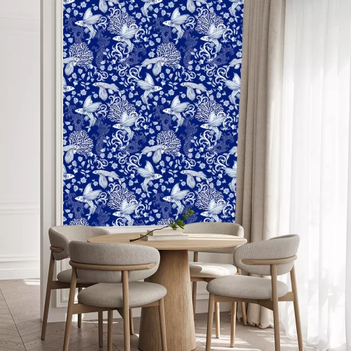 Tapete Künstlerischer Meerozeanhintergrund in den monochromen Farben