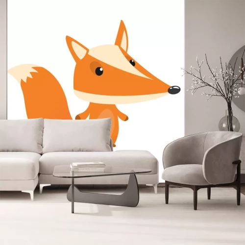 Sticker Rotfuchs mit schwarzer Nase und Augen