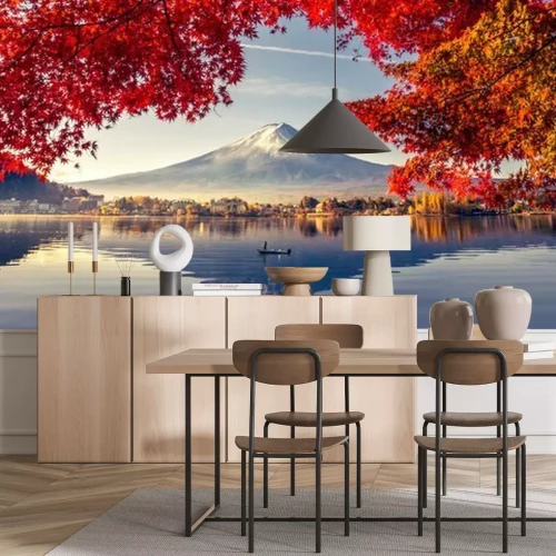 Fototapete Tokio und Berg Fuji im Herbst