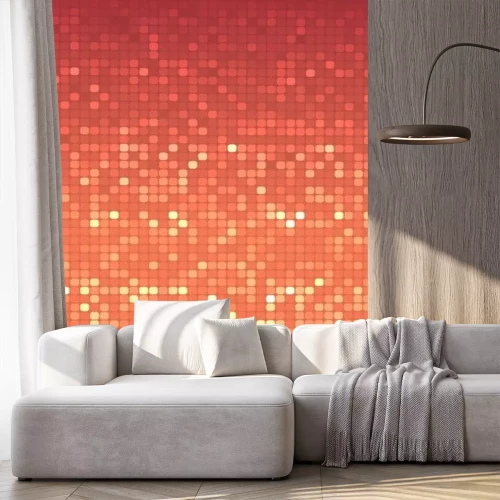 Sticker Shine mosaic background. Mosaic with light reflections. Colorful gradient. Square pixel mosaic vector. 