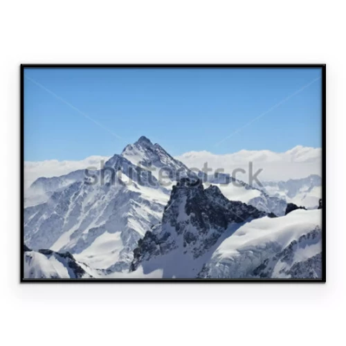 Poster Matterhorn in Winterlandschaft