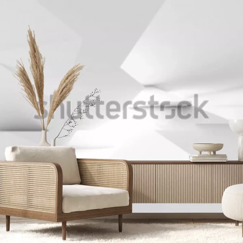 Fototapete Weiße räumliche Struktur