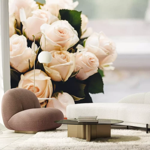 Fototapete Rosen Weiße im Strauß