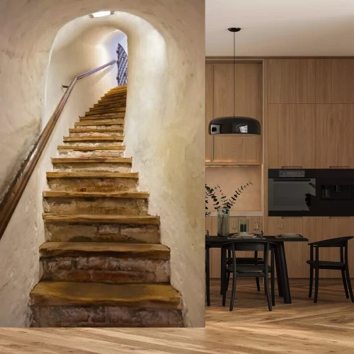 Fototapete Treppen im Schloss Kufstein - Österreich