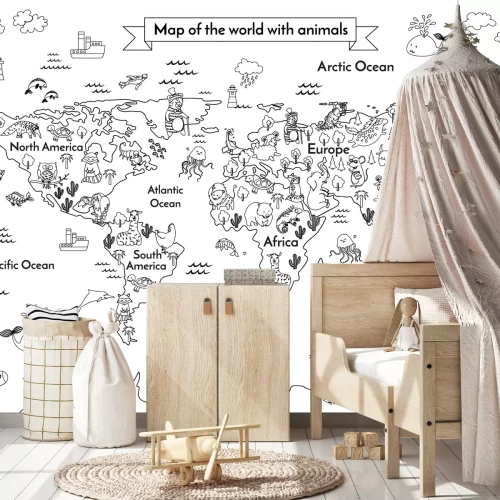 Sticker Malbuch-Weltkarte