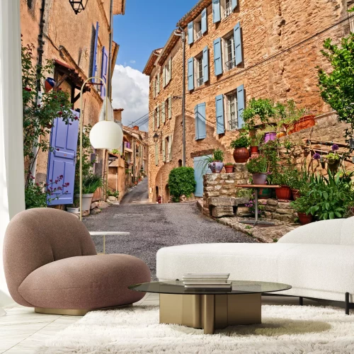 Fototapete Gasse mit Pflanzen