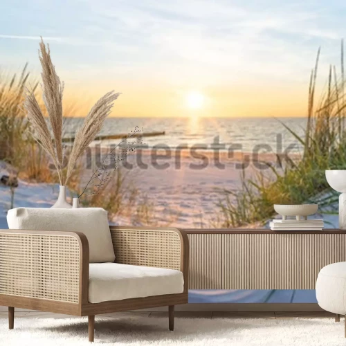 Fototapete Sandstrand und Meer