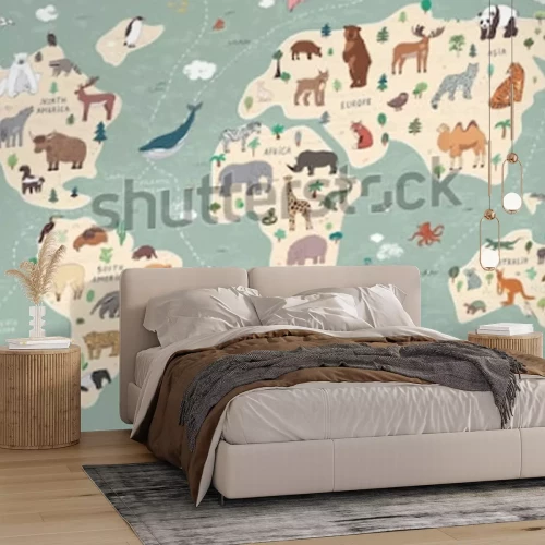 Fototapete Tiere aller Kontinente