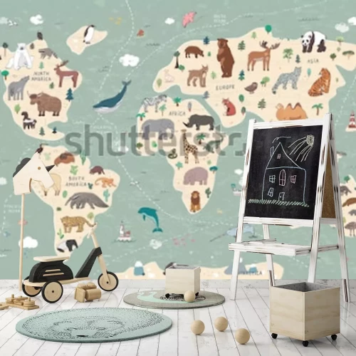 Fototapete Tiere aller Kontinente