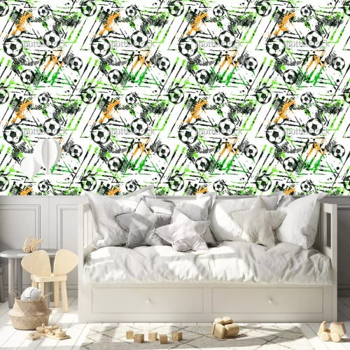 Tapete Jugendliches Fußballmotiv Grunge