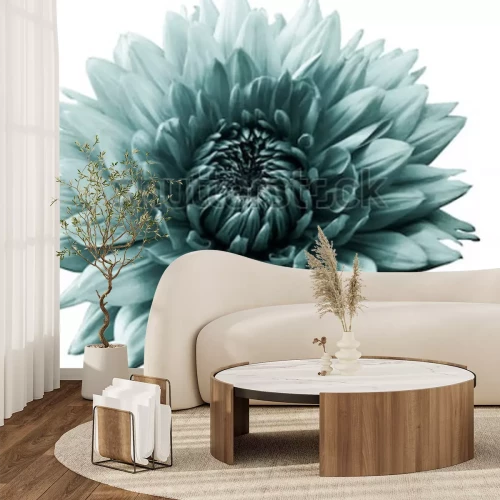 Sticker Eine große Blume auf weißem Hintergrund