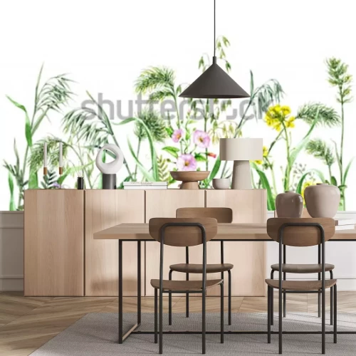 Sticker Gras und Feldpflanzen