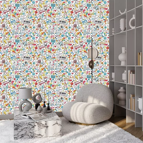 Tapete Notebook Gekritzelmuster sm