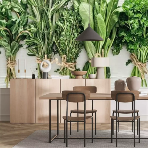 Fototapete Grünpflanzen und Kräuter