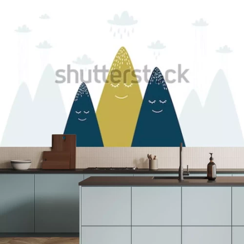 Sticker Kindergrafikillustration. Verwenden für Druck an der Wand, Kissen, Dekoration Kinder Interieur, Babykleidung und Hemden, Grußkarte, Vektor und andere