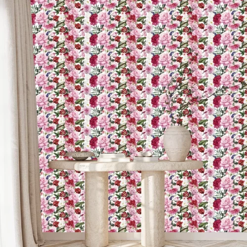 Tapete Dichter Blumengarten