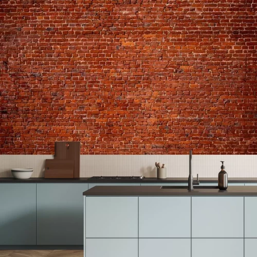 Fototapete Rote Backsteinmauer-Textur