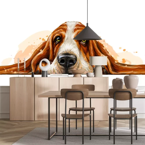 Sticker Basset-Hund ruht