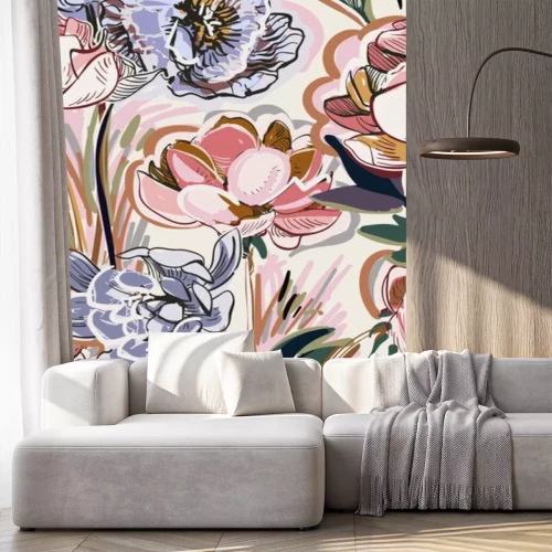 Sticker Buntes florales Muster