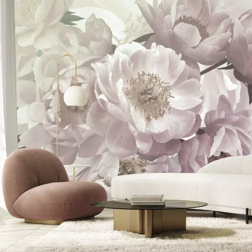 Fototapete Pfingstrosen in gedeckten Farben