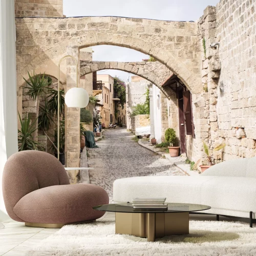 Fototapete Charmante Straße auf Rhodos