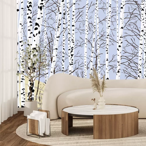 Sticker Birkenhain im Frühjahr