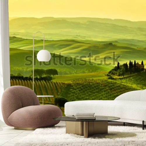 Fototapete Toskana Felder