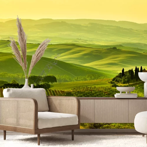Fototapete Toskana Felder