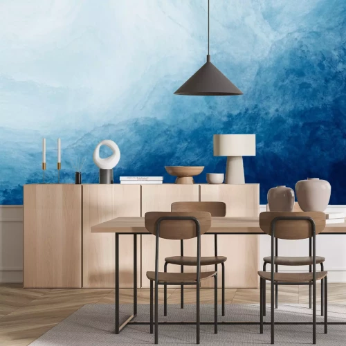 Fototapete Blaue Aquarellstruktur