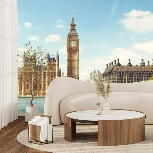 Sticker Big Ben in sunny day, London